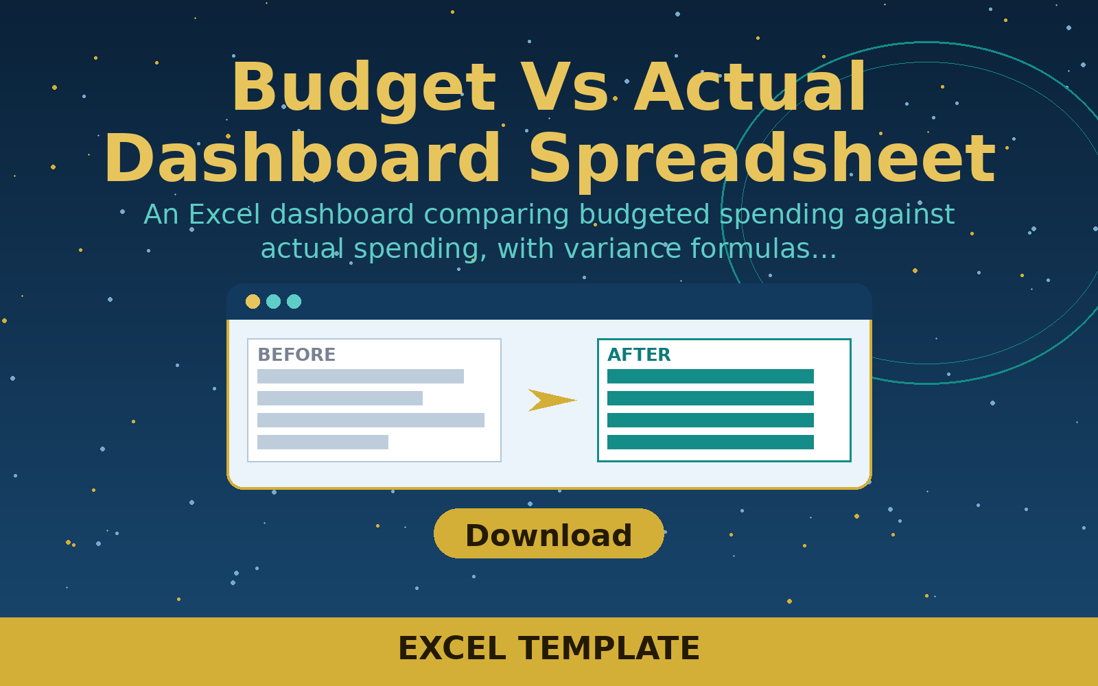 Free Budget Vs Actual Dashboard Spreadsheet (Excel) Free Budget Vs Actual Dashboard Spreadsheet (Excel)
