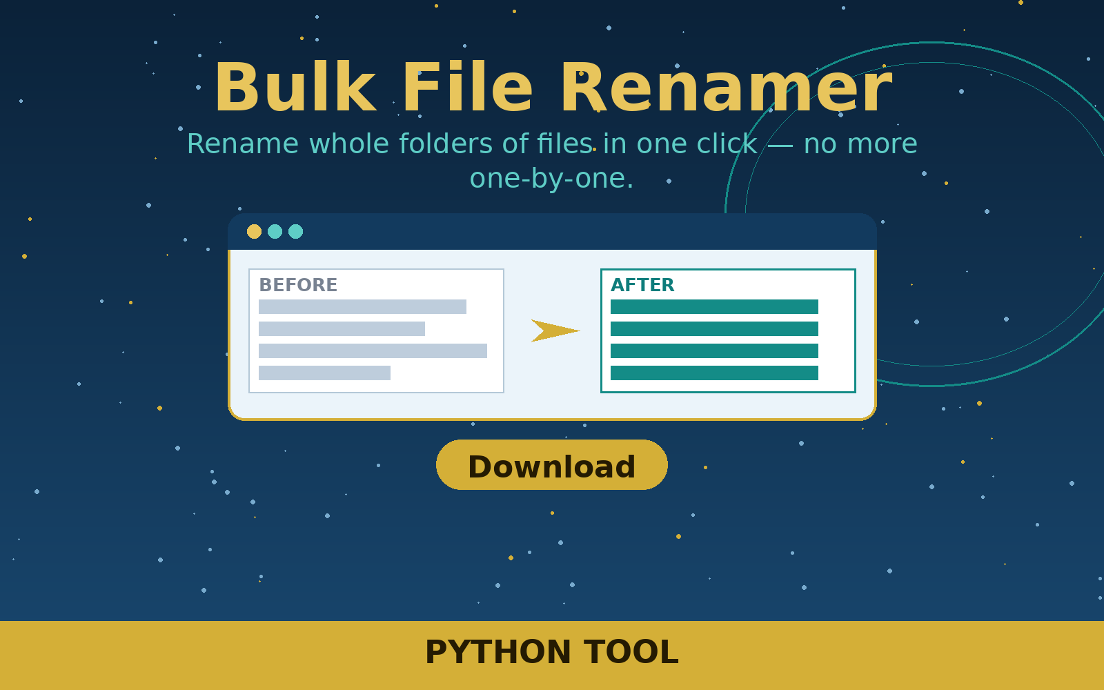 Free Bulk File Renamer (Python Tool) Free Bulk File Renamer (Python Tool)