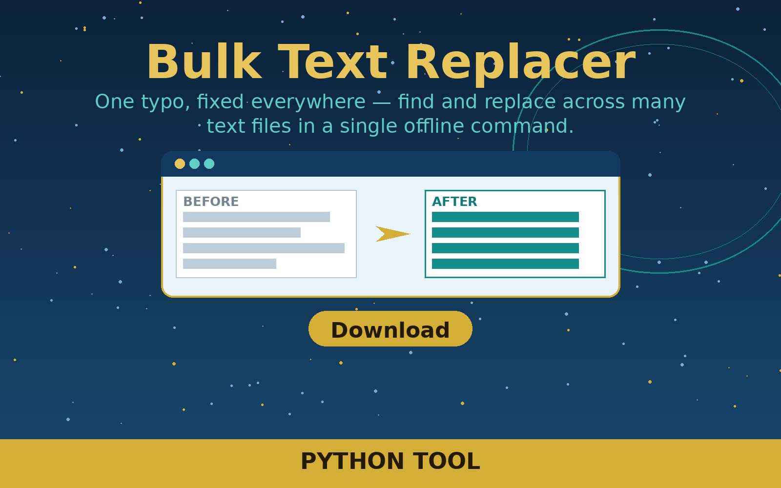 Free Bulk Text Replacer (Python Tool) Free Bulk Text Replacer (Python Tool)