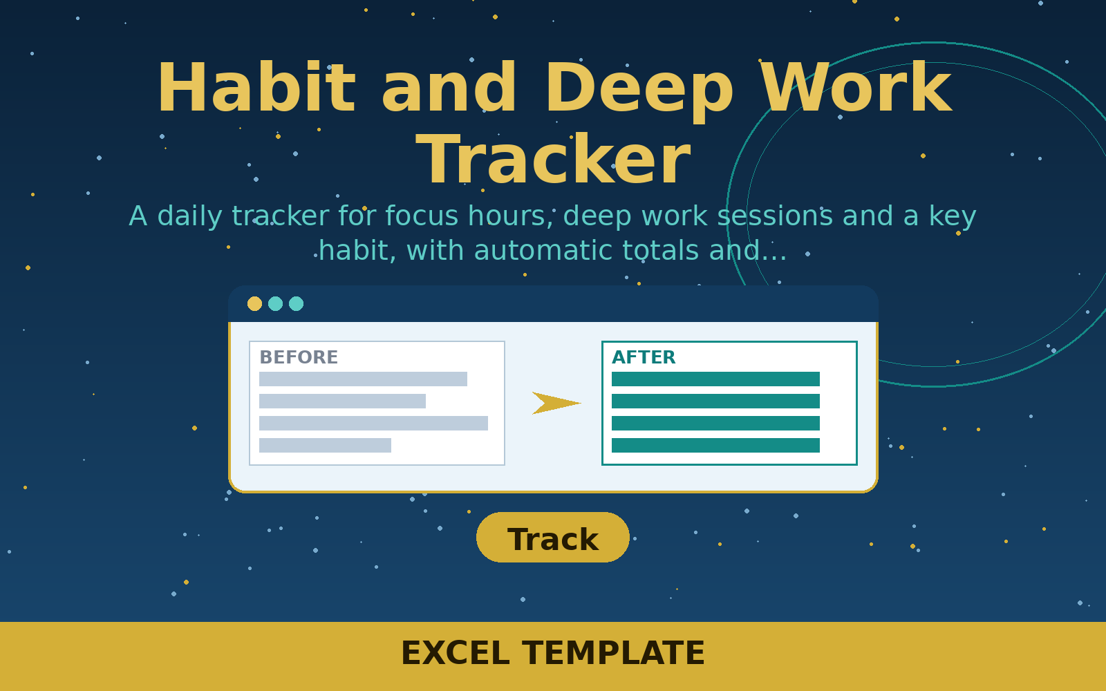 Free Habit and Deep Work Tracker (excel)