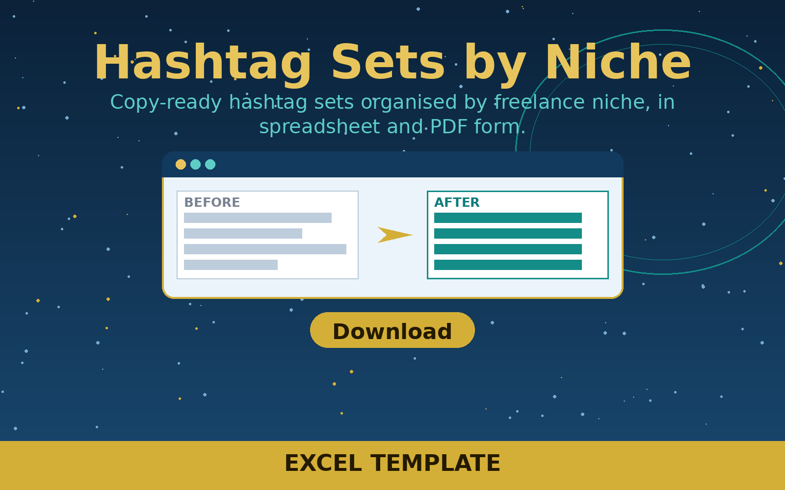 Free Hashtag Sets by Niche (Excel/PDF) Free Hashtag Sets by Niche (Excel/PDF)