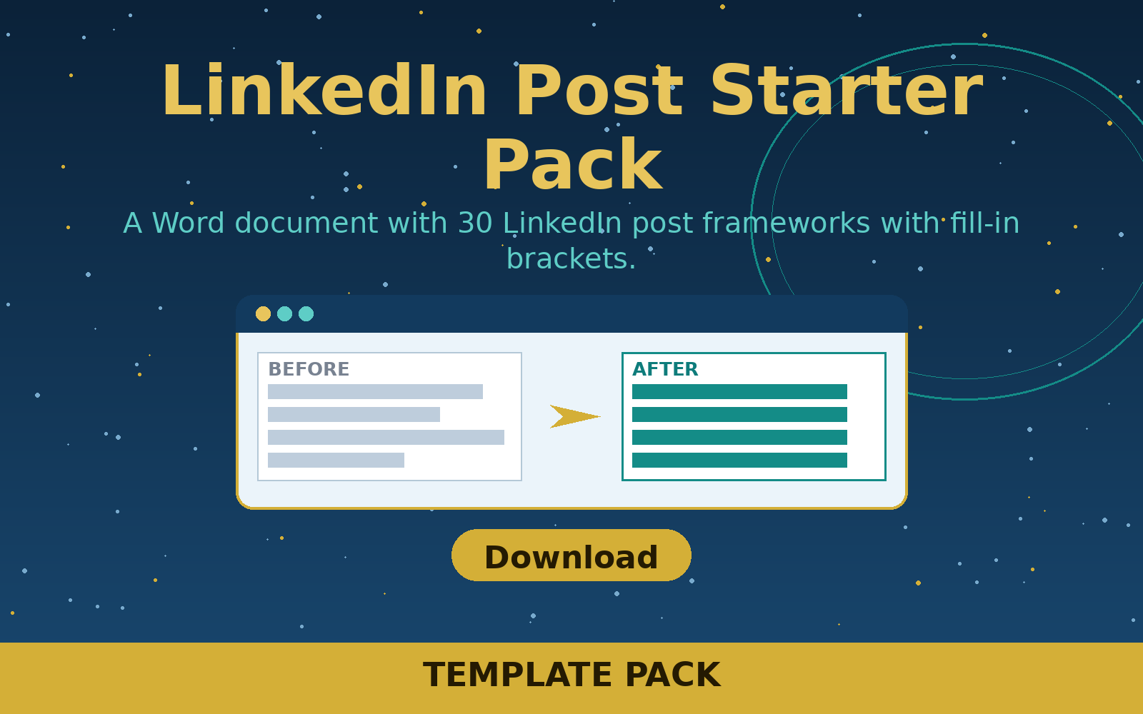 Free LinkedIn Post Starter Pack (Word) Free LinkedIn Post Starter Pack (Word)