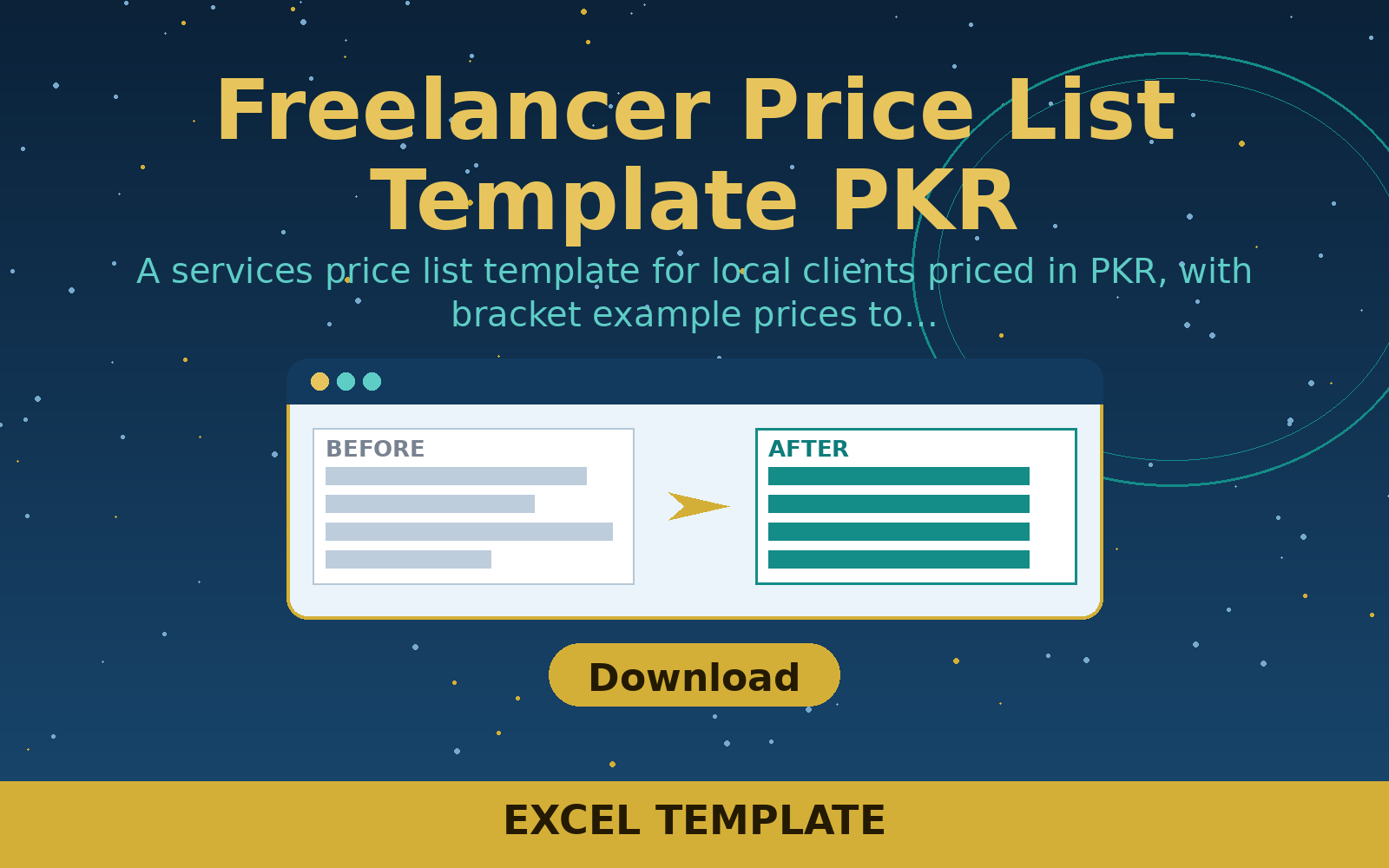 Free Freelancer Price List Template PKR (Excel) Free Freelancer Price List Template PKR (Excel)