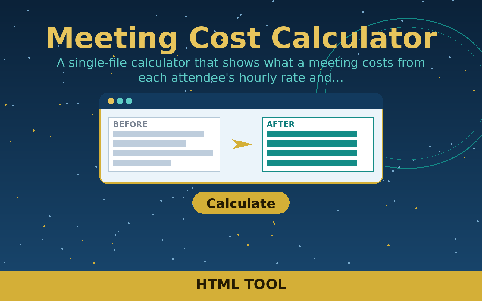 Free Meeting Cost Calculator (HTML) Free Meeting Cost Calculator (HTML)