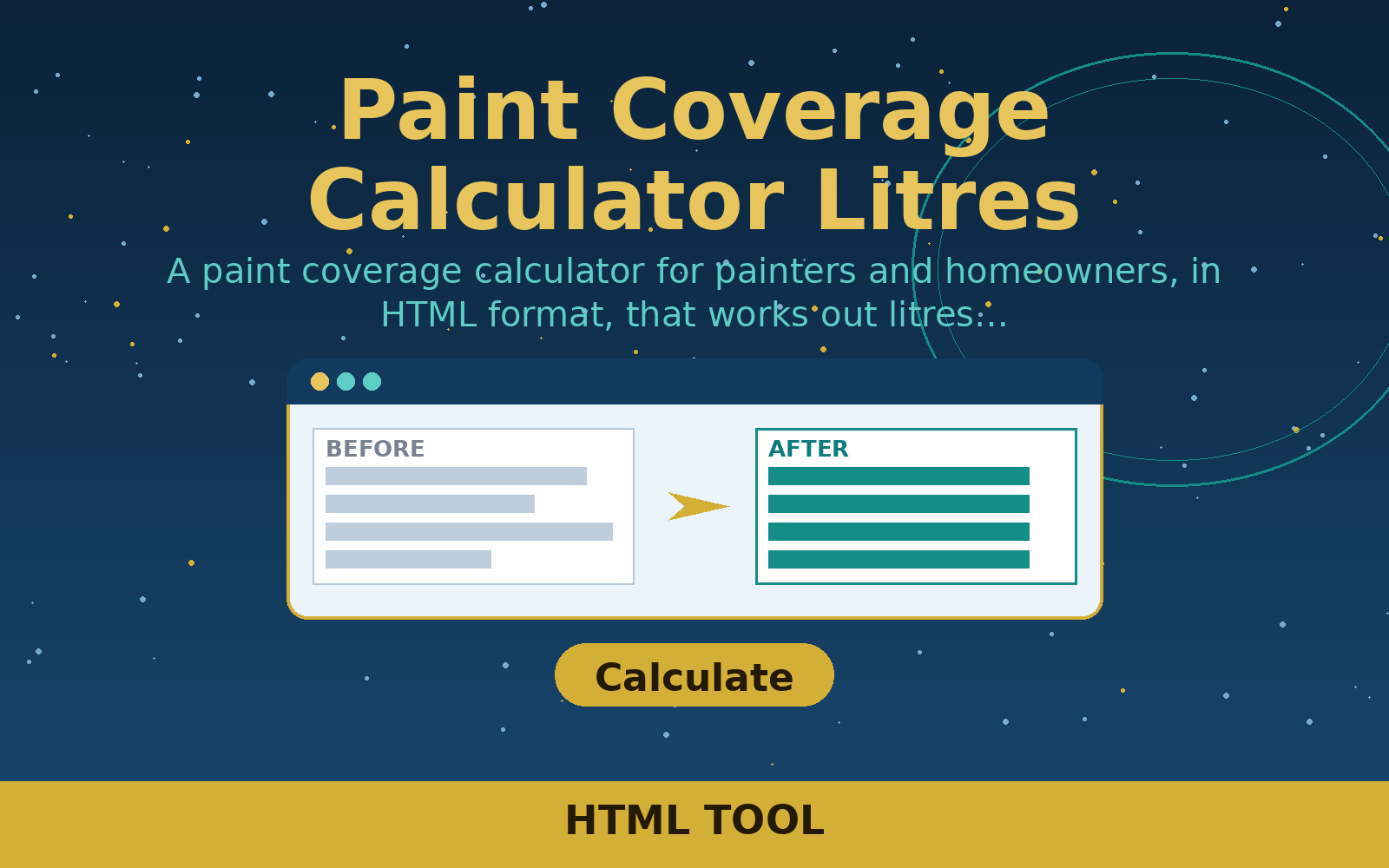 Free Paint Coverage Calculator Litres (HTML) Free Paint Coverage Calculator Litres (HTML)