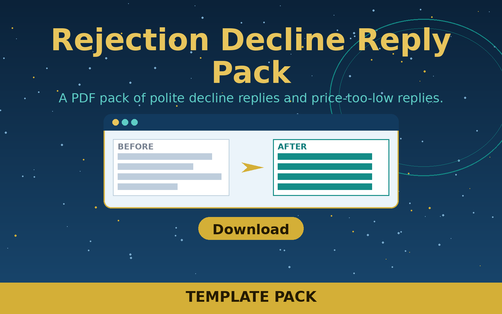 Free Rejection Decline Reply Pack (PDF) Free Rejection Decline Reply Pack (PDF)
