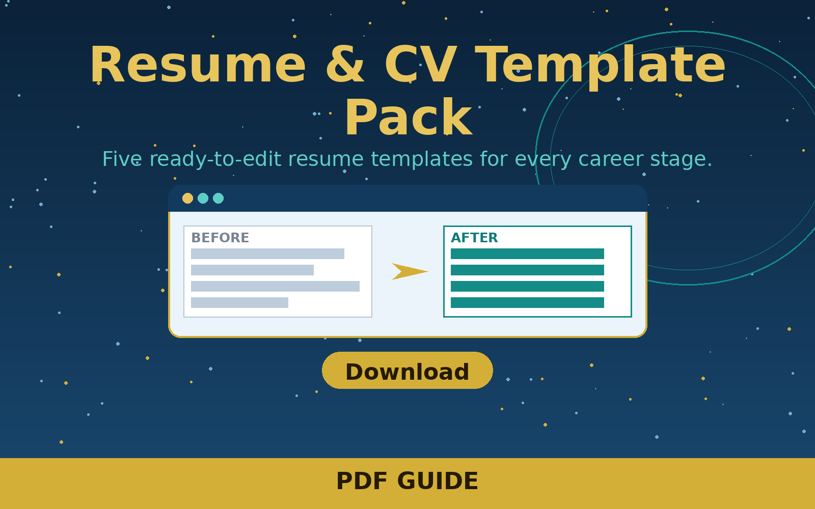 Free Resume & CV Template Pack (PDF) Free Resume & CV Template Pack (PDF)