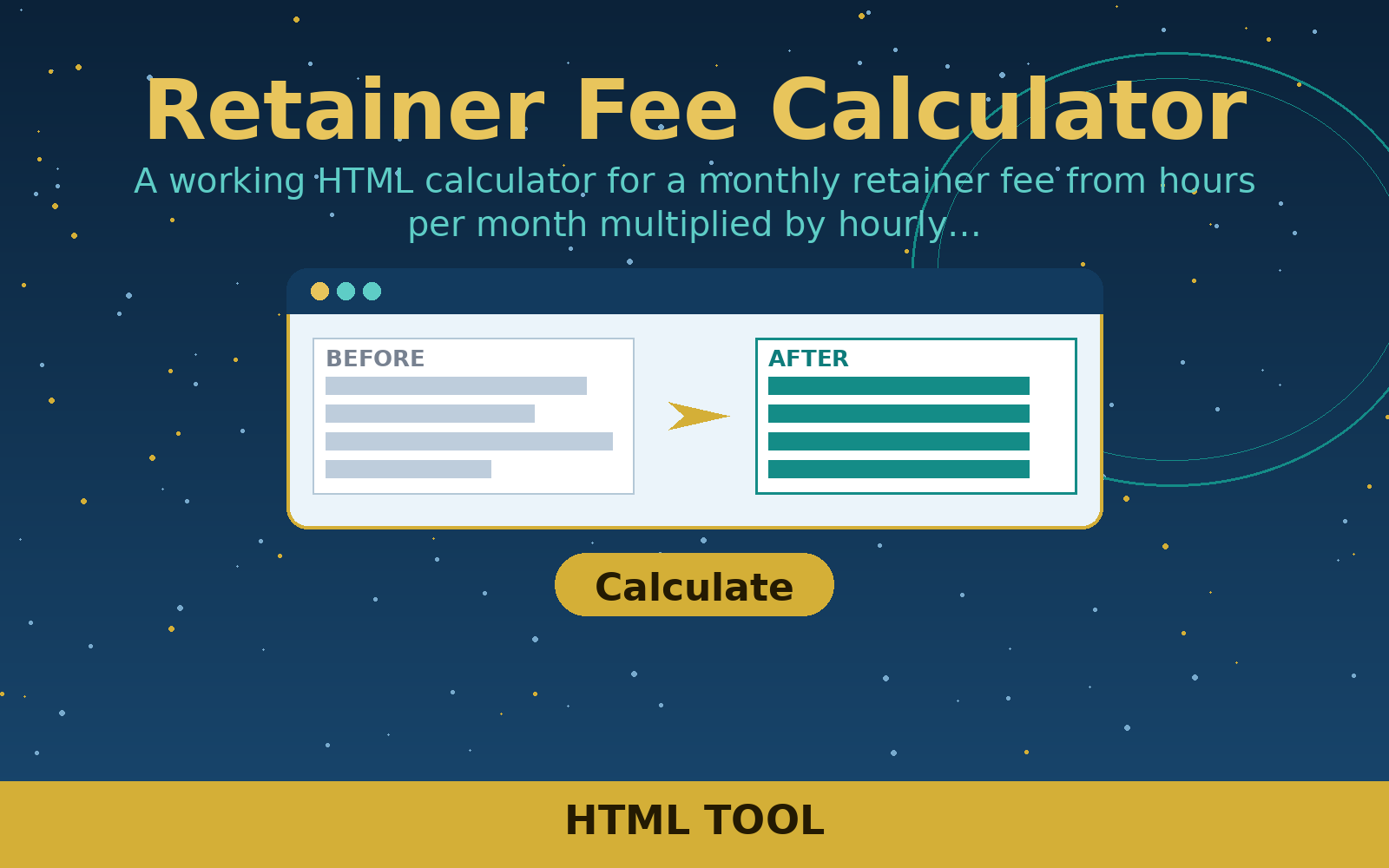 Free Retainer Fee Calculator (HTML) Free Retainer Fee Calculator (HTML)