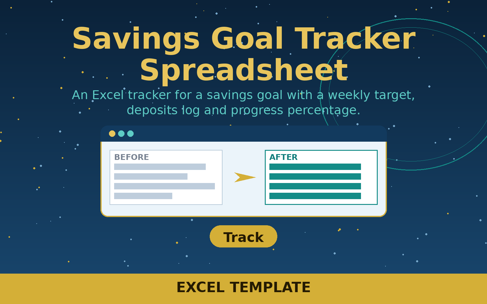 Free Savings Goal Tracker Spreadsheet (Excel)