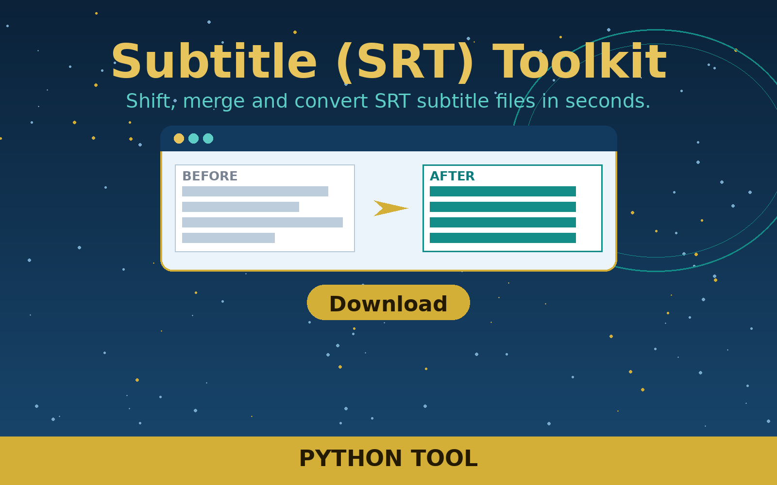 Free Subtitle (SRT) Toolkit (Python Tool) Free Subtitle (SRT) Toolkit (Python Tool)