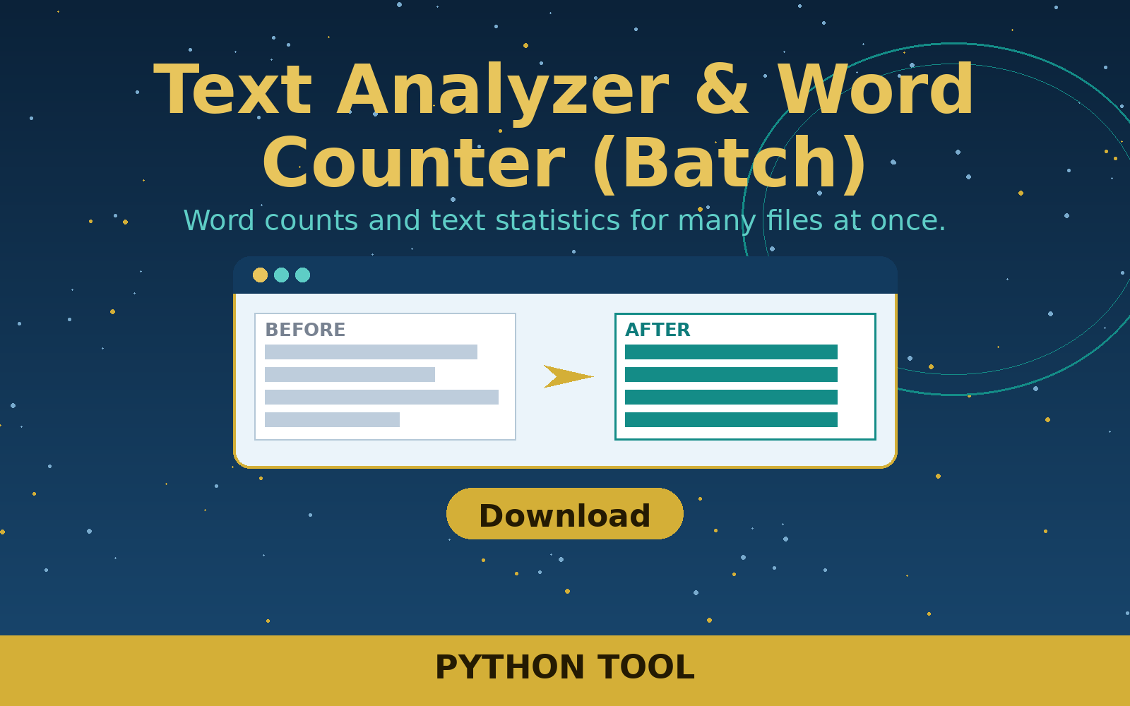 Free Text Analyzer & Word Counter (Batch) (Python Tool) Free Text Analyzer & Word Counter (Batch) (Python Tool)