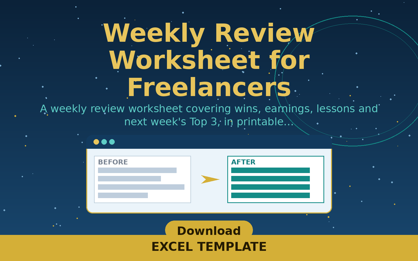Free Weekly Review Worksheet for Freelancers (pdf/Excel) Free Weekly Review Worksheet for Freelancers (pdf/Excel)