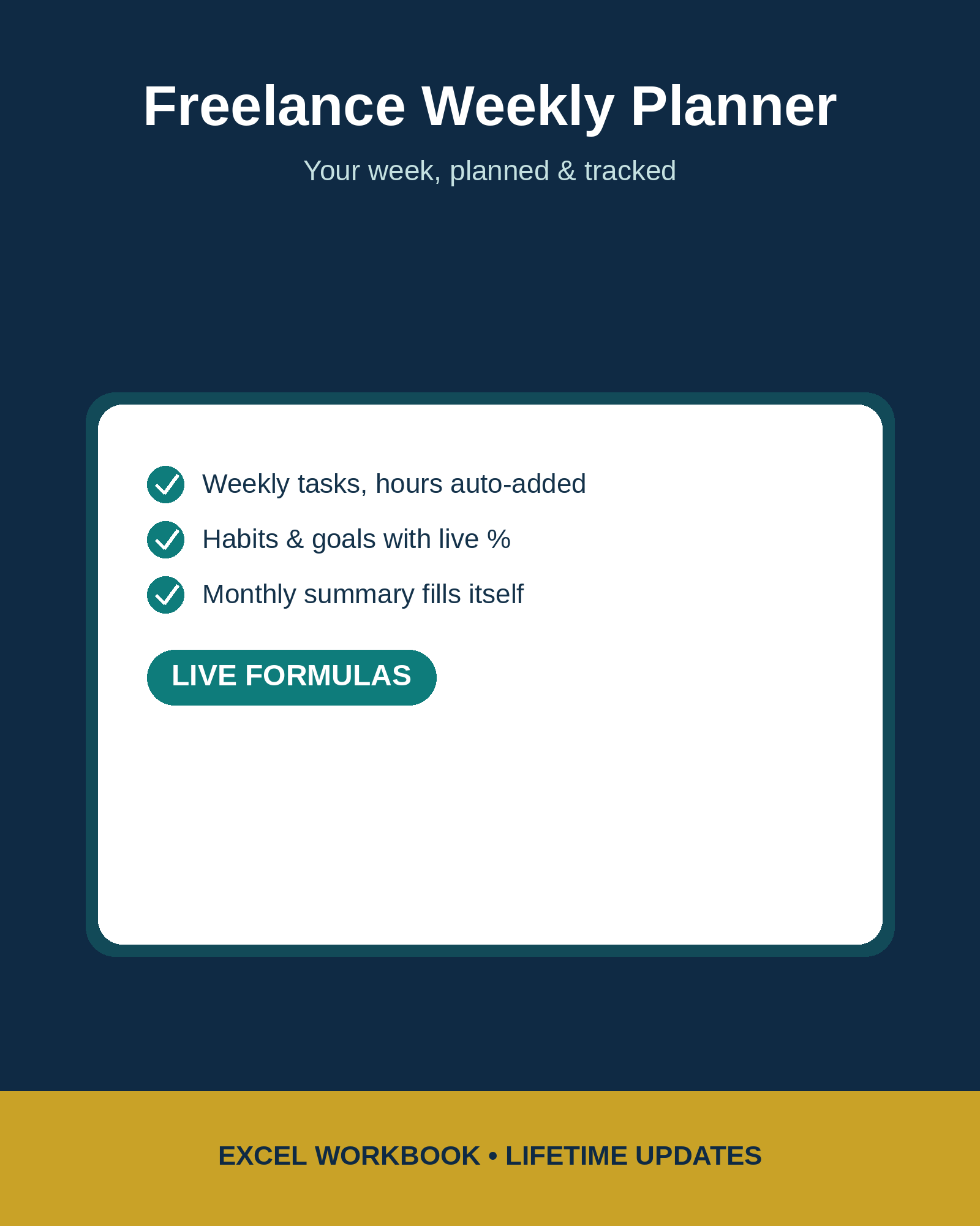 Freelance Weekly Planner & Tracker cover