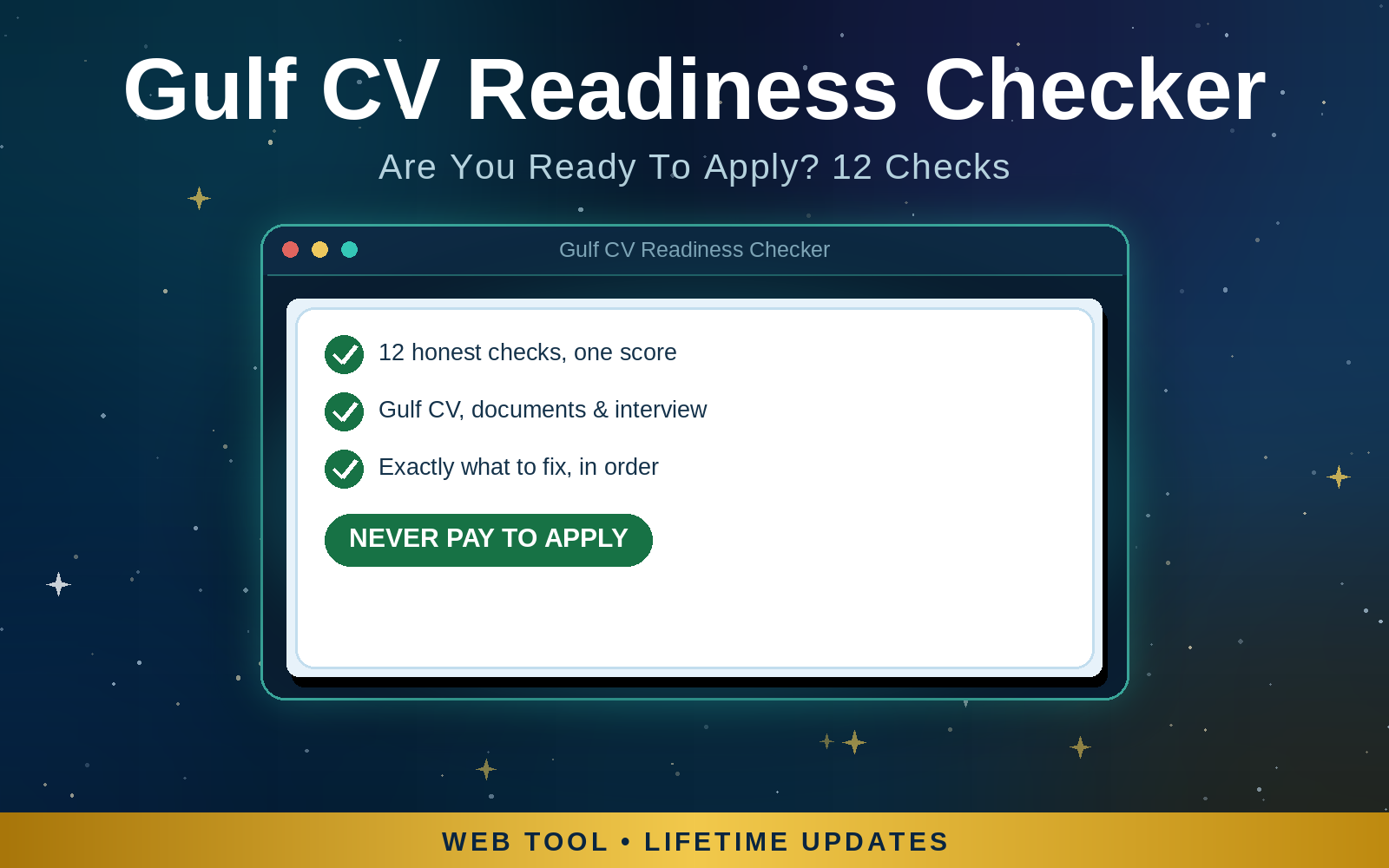 Gulf Job CV Readiness Checker cover
