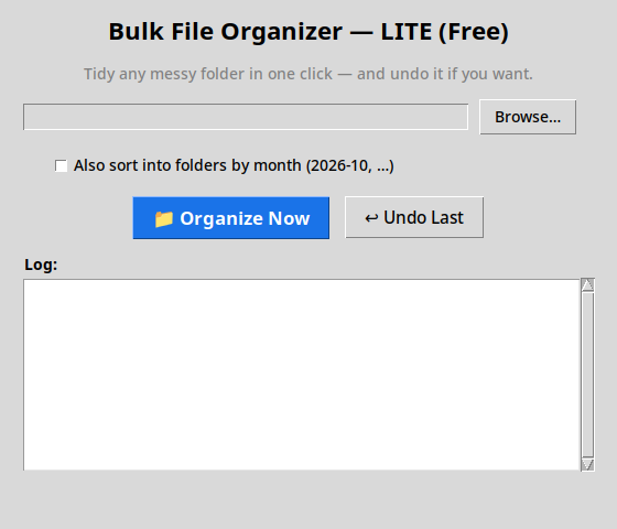 Real preview of bulk-file-organizer-lite