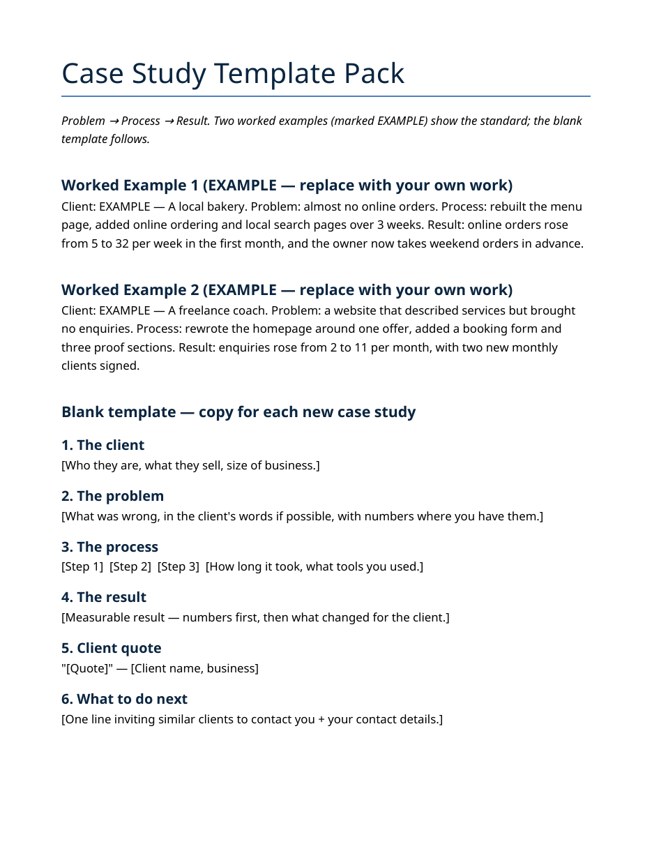 Real preview of case-study-template-pack