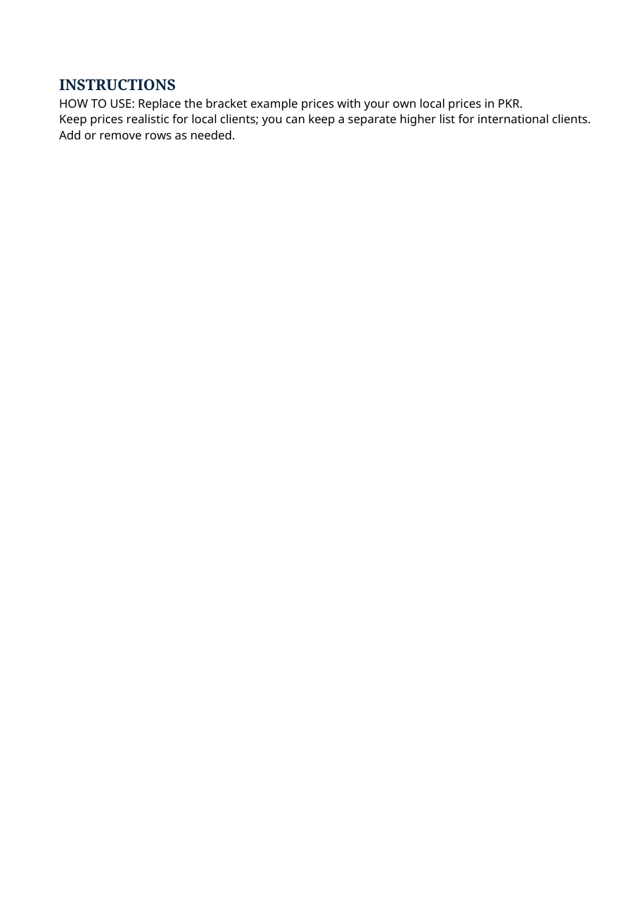 Real preview of local-market-price-list-template
