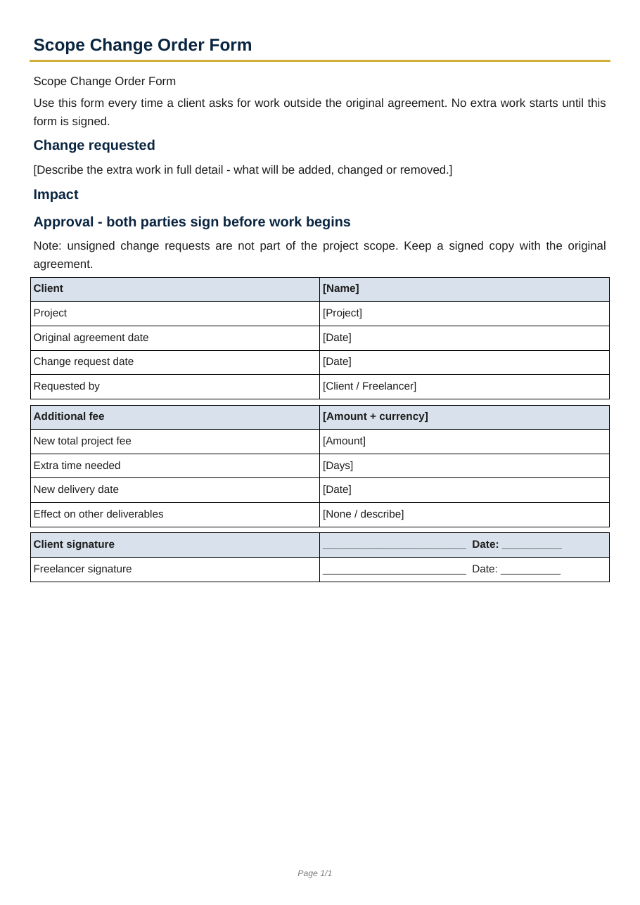 Real preview of scope-change-order-form
