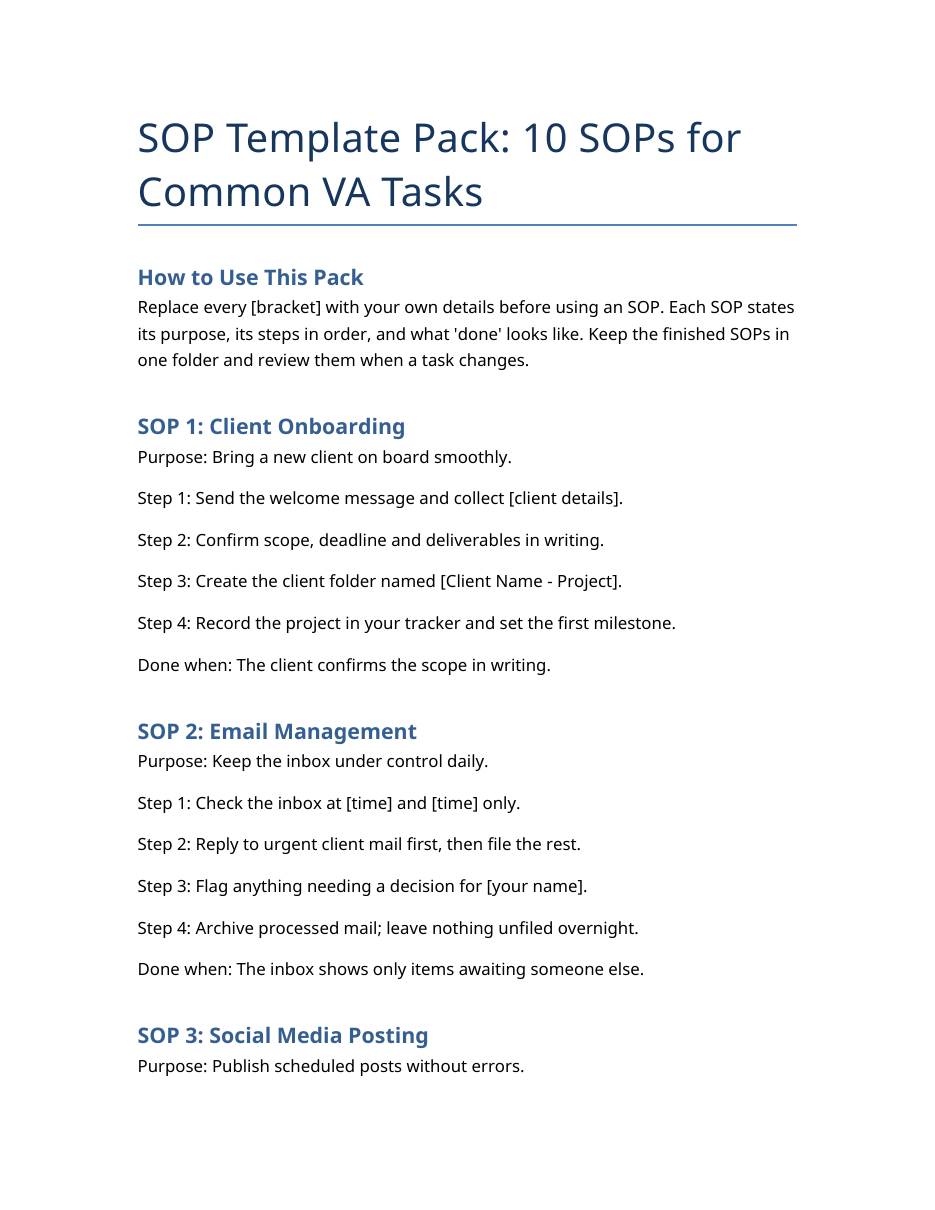 Real preview of sop-template-pack